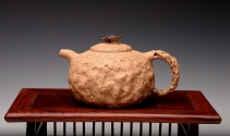 紫砂壶图片：肌理自然生动 全手薄胎灵芝龚春 古朴之味~~~沧桑质感 - 美壶网