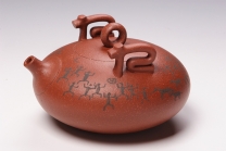 紫砂壶图片：光·日·九个太阳的传说（壶） - 美壶网