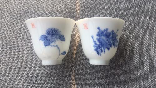 景德镇美杯紫砂壶 梅菊杯 