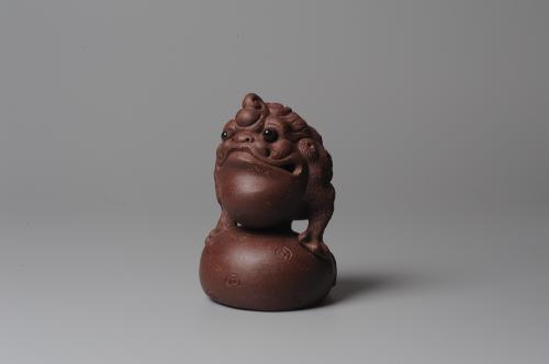 美壶定制紫砂壶 风火金蟾紫砂茶宠 脚踏财袋~ 气势逼真 原矿紫泥