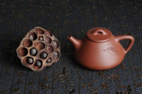 陈进紫砂壶 骨肉匀挺 毛国强徒弟陆轶舟文气装饰 全手工子冶石瓢 原矿底槽清