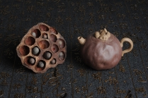 紫砂壶图片：全手工仿生花货 山竹 - 美壶网