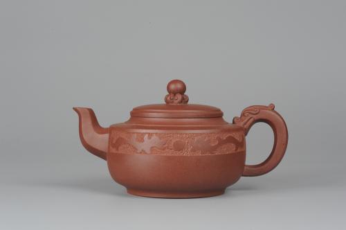 陈苏平紫砂壶 美壶特惠 双龙戏珠 原矿紫泥