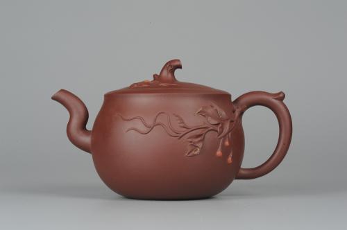 丁少杰紫砂壶 精品花货 事事如意 贴花草莓技艺精湛 原矿紫泥