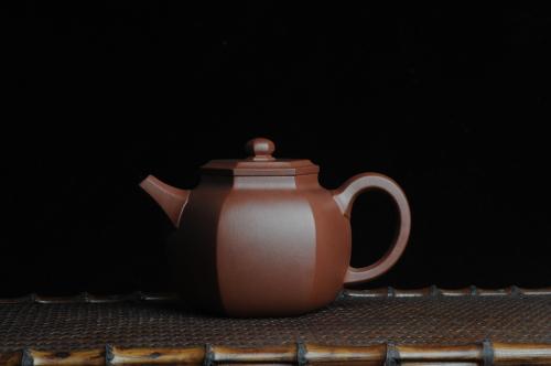 张海庄紫砂壶 全手工六方巨轮 原矿底槽清