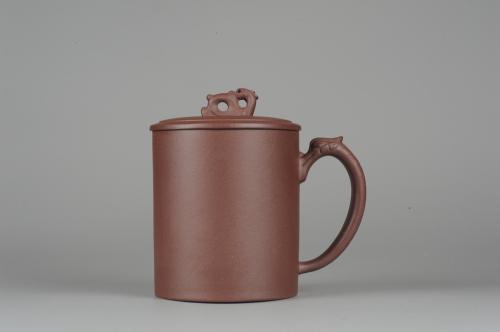 美壶定制紫砂壶 美杯年底特惠 优质紫泥龙行天下盖杯 原矿紫泥