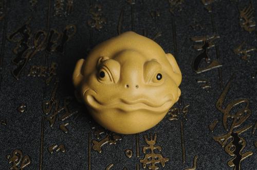 美壶定制紫砂壶 美宠特惠 紫砂金蟾貔貅 镇宅 神态细腻 做工灰常精致 手工茶宠 原矿段泥