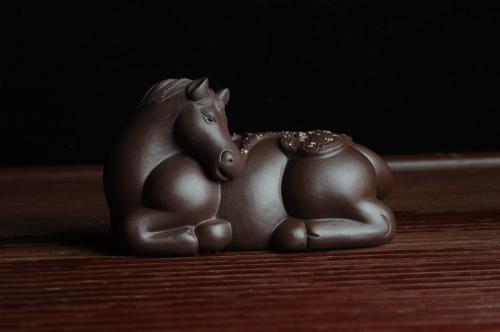 美壶定制紫砂壶 美宠特惠 马上如意 神态细腻 做工灰常精致 手工茶宠 原矿紫泥