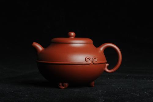 美壶定制紫砂壶 美壶特惠 优质大红袍朱泥 做工精致三足束带一生所爱壶 茶人醉爱 大红袍