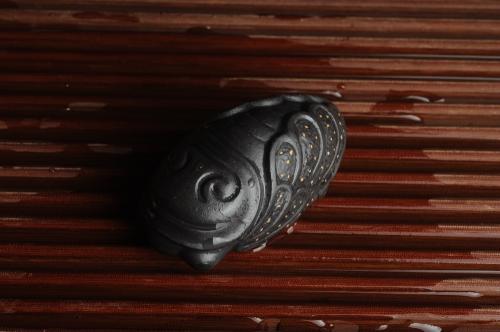 美壶定制紫砂壶 美宠特惠 蝉 知了 手把件茶宠 油性十足 长7cm宽4cm高3cm 原矿黑泥