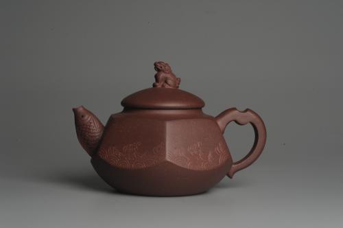 美壶定制紫砂壶 美壶特惠 做工精致鱼跃龙门壶 泥料漂亮 寓意吉祥 原矿紫泥