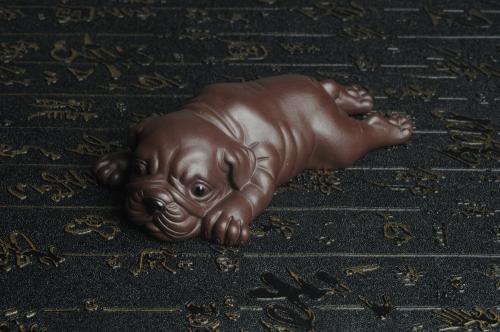 美壶定制紫砂壶 美宠特惠 油润老紫泥沙皮狗茶宠  做工超精致长13cm宽4到6.5cm高4cm 原矿紫泥