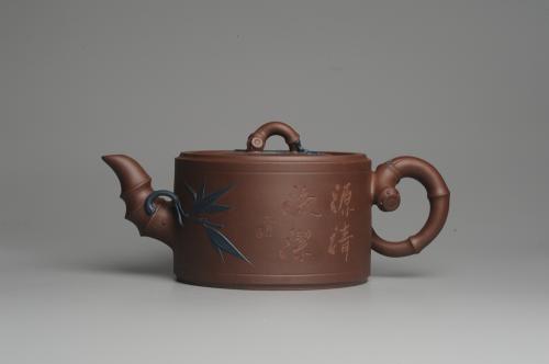 美壶定制紫砂壶 精品大竹段壶 嵌盖难度大  气势磅礴 原矿紫泥