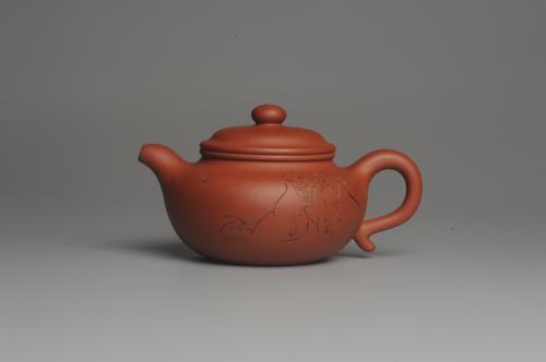 美壶定制老师紫砂壶 美壶特惠 精致小仿古 寻幽 人物刻绘栩栩如生 茶人醉爱 养后温润如玉 原矿清水泥