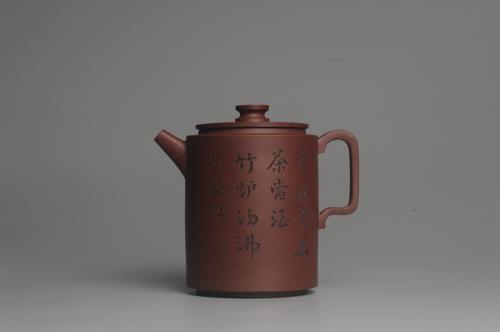 美壶定制老师紫砂壶 美壶特惠 优质原矿红拼文人小壶柱础 做工精细 禾人老师即兴装饰 