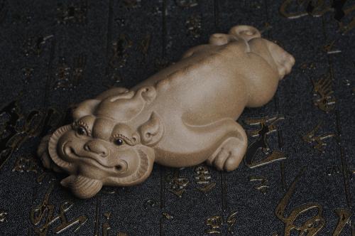 美壶定制紫砂壶 美宠特惠 精工老段泥神兽 瑞兽茶宠 长13cm宽6cm高4cm 老段泥