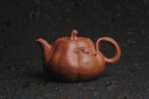 美壶定制紫砂壶 美壶特惠 精致卡盖全手工油润降坡泥仿生小叶歪瓜 难度大 原矿降坡泥