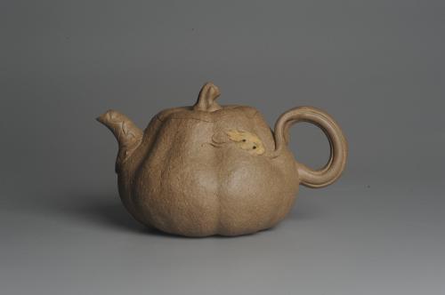 美壶定制紫砂壶 美壶特惠 精致卡盖全手工老青段仿生小叶歪瓜 难度大 原矿段泥