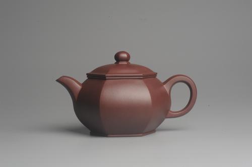 张海庄紫砂壶 全手工六方宫灯 大气饱满 做工精致 原矿紫泥