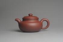 紫砂壶图片：油润底曹青 全手工寿珍仿古 深得老味 做工特好 - 美壶网