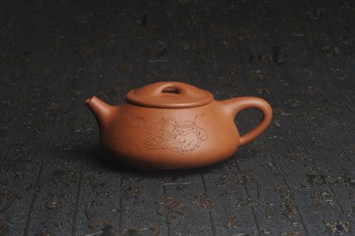 周小培紫砂壶 潜力股周小培全手工演绎精品五彩段泥景舟石瓢 清茗堂助工文气装饰菖蒲佛手清供图 心清香妙 