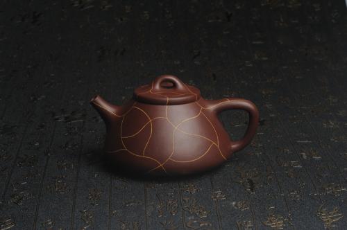 美壶定制紫砂壶 美壶特惠 优质紫泥精工冰纹石瓢壶 特实用 出水如柱 养后油润 原矿紫泥