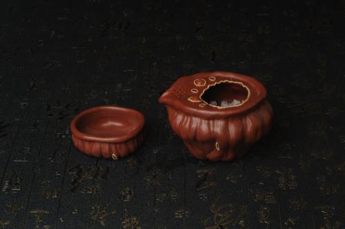 美壶定制紫砂壶 精致特惠清水泥莲蓬公道杯快客杯一套 原矿清水泥