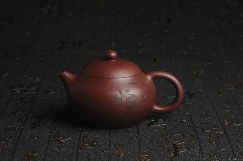 周小培紫砂壶 【好壶已结缘 预定】油润底曹青 全手工高文旦 装饰人物 特文气 原矿底槽清