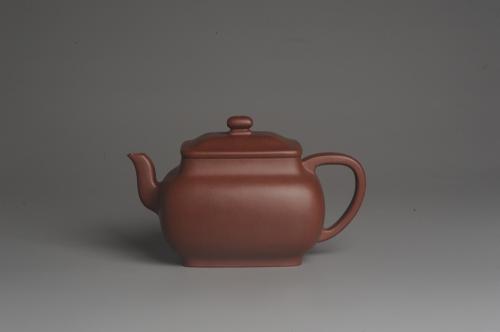 张海艳紫砂壶 实力派张海艳全手工原创特好底曹青四方纳福壶 线面挺括 大气 做工特好 原矿底槽清