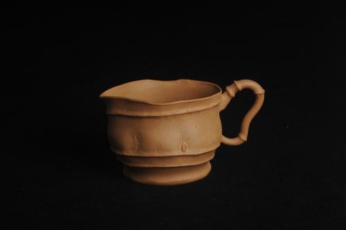 美壶定制紫砂壶 全手大容量特好老黄段泥竹段公道杯 难度大 肌理丰富生动 