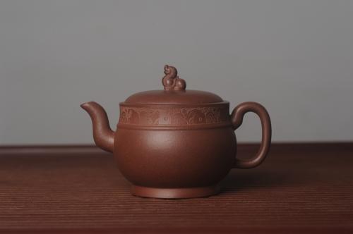 美壶定制紫砂壶 美壶特惠 精致玉带瑞狮壶 原矿紫泥