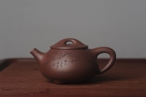 紫砂壶图片：美壶国庆特惠 工料俱佳满瓢（霸王石瓢）装饰通转梅花 特文气 - 美壶网