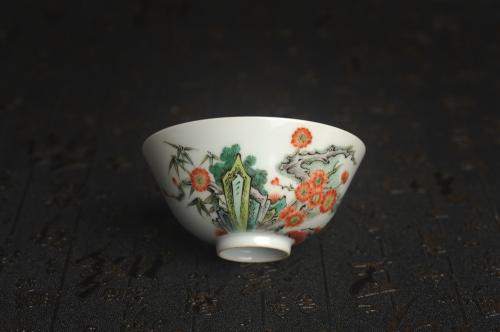 玄辰紫砂壶 玄辰器  精品古彩岁寒三友主人杯压手杯 景德镇茶杯 茶人醉爱 