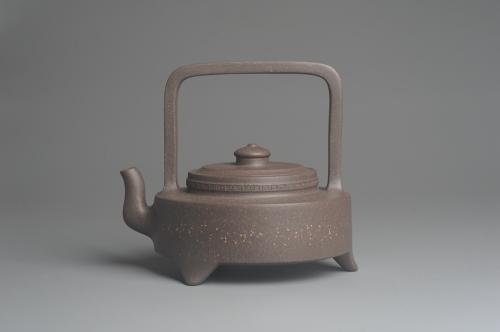 美壶定制紫砂壶 美壶特惠 精致青灰段泥繁星提梁壶 茶人醉爱 青灰泥