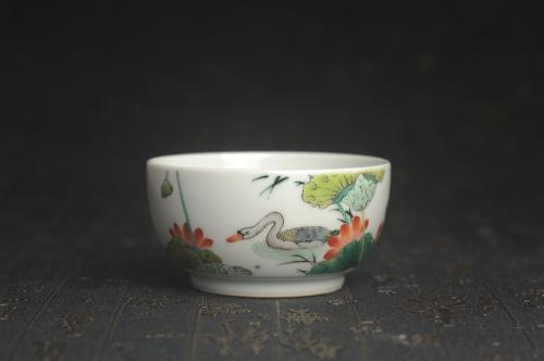 玄辰紫砂壶 玄辰器 精品古彩 春江水暖鸭先知 主人杯压手杯 景德镇茶杯 茶人醉爱 