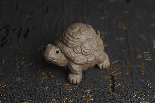 美壶定制紫砂壶 美宠特惠精致青段石敢当 镇宅龟茶宠摆件长8cm宽6cm高4.5cm 青段