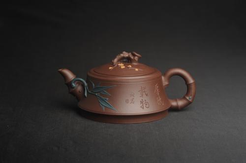 美壶定制紫砂壶 美壶特惠 优质紫泥松竹梅紫砂茶壶 厚德载物 茶人醉爱 原矿紫泥