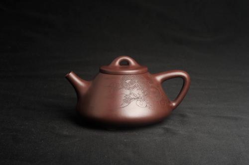 周小培紫砂壶 特油润底曹青 全手工子冶石瓢 助工装饰祥龙瑞兽 原矿底槽清