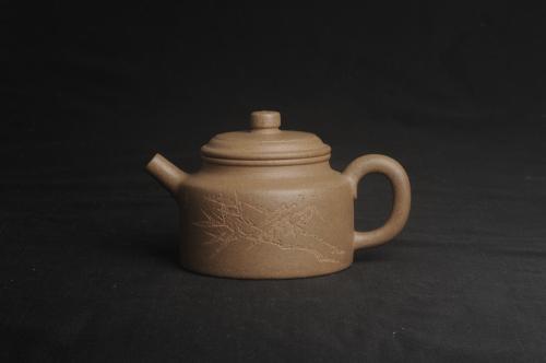 周小培紫砂壶 高温油润黄龙山本山老段泥 全手工德中壶 做工特好 居不可无竹 竹笛清风 老段泥