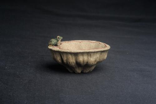 美壶定制紫砂壶 美杯特惠 精致段泥青蛙莲子主人杯 原矿段泥