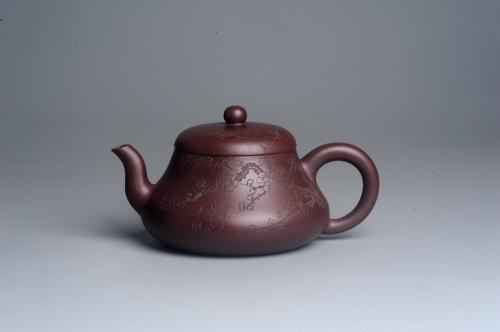 周小培紫砂壶 油润底曹青 全手工君德茶壶 通转装饰梅花 特文气 原矿底槽清