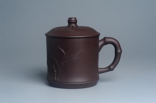 美壶定制紫砂壶 美杯年底特惠 助工精工制作竹节盖杯 自用送礼佳品 原矿紫泥