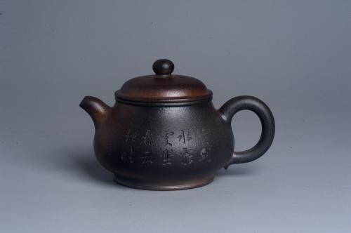 美壶定制紫砂壶 美壶特惠 精致柴烧青灰泥潘壶手工紫砂壶 茶壶 茶具 单壶 青灰泥