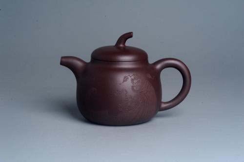 周小培紫砂壶 特油润底曹青全手工一捺底景舟茄段 装饰人物特文气 原矿底槽清