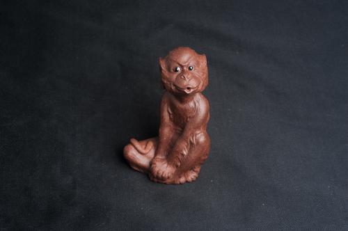 美壶定制紫砂壶 美宠特惠 实力派工艺员姚老师 预计明年升助工 超精品老紫泥紫砂美猴灵猴茶宠 高11cm  肌理丰富生 原矿紫泥