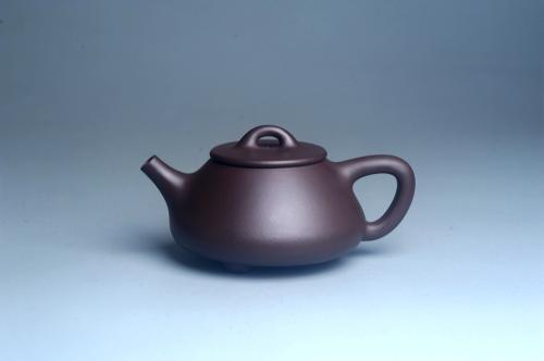 周小培紫砂壶 油润底曹青 全手工石瓢壶 特文气 原矿底槽清