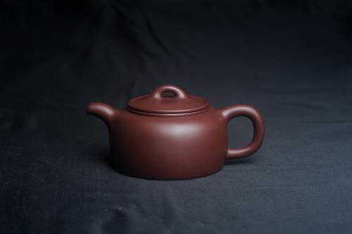 周小培紫砂壶 潜力股周小培老师 4号井深井红皮龙 全手工过桥井栏壶 红皮龙