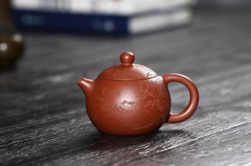 周小培紫砂壶 潜力股周小培 黄龙山小红泥 特好全手工西施 装饰喜上眉梢 特文气 原矿红泥