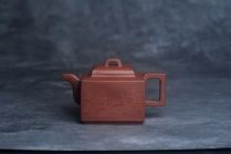 紫砂壶图片：全手工优质底槽清精致亚明四方壶 装饰清供图 特文气 - 美壶网