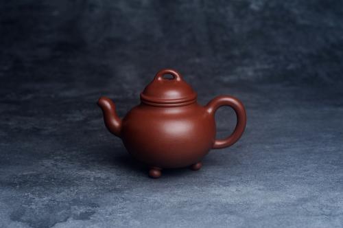 周小培紫砂壶 潜力股周小培老师 4号井深井红皮龙 全手工桥钮乳鼎壶 期待与您结缘 红皮龙